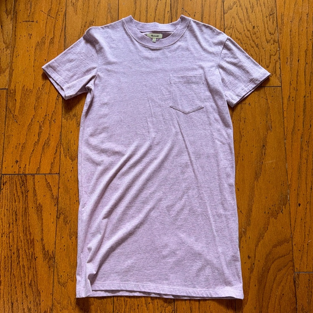Never worn! XS Madewell, heather pink tshirt dress- cute and comfy!